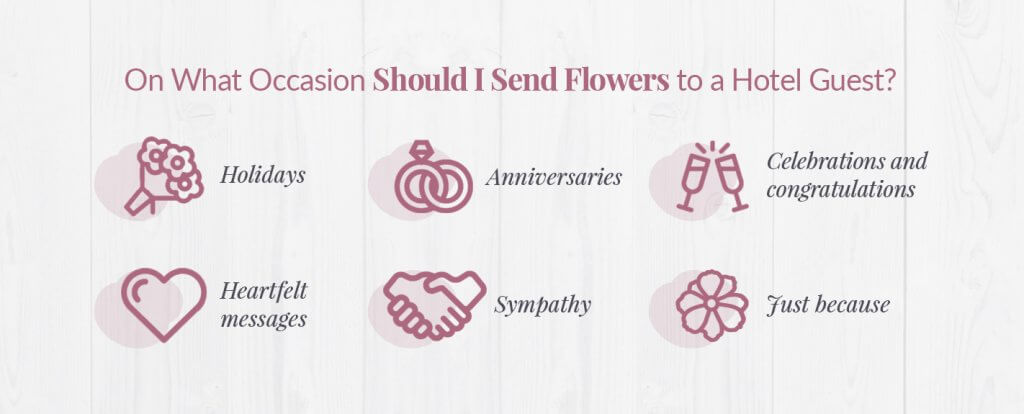 occasions to send flowers to a hotel