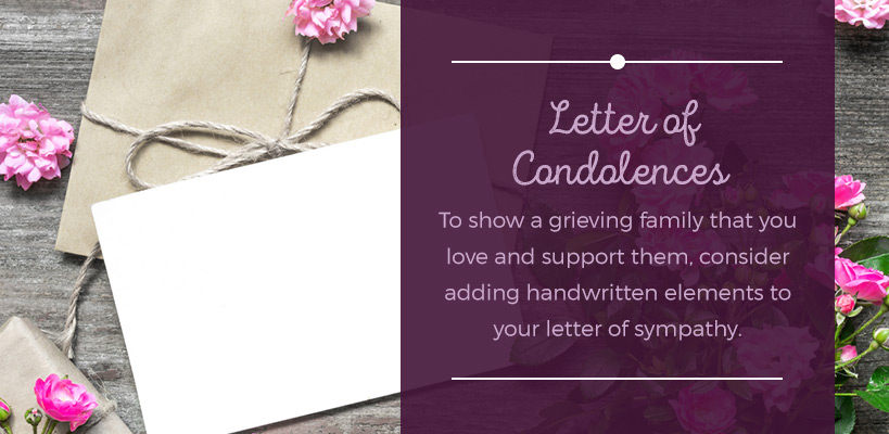 letter of condolences