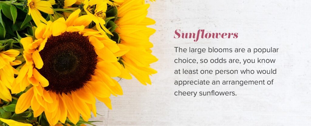 valentines sunflowers