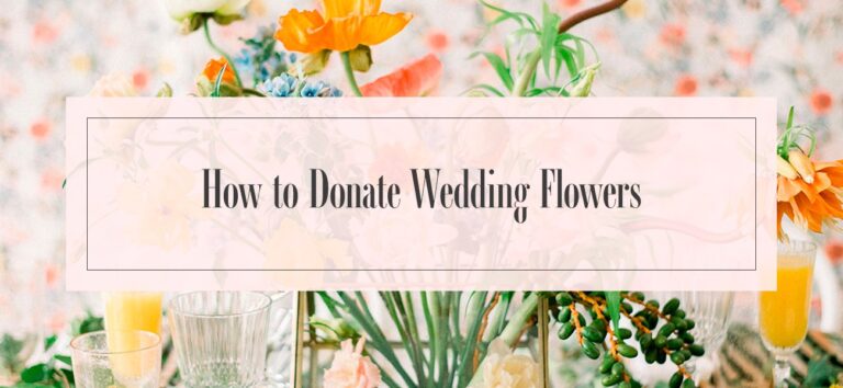 How to Donate Wedding Flowers